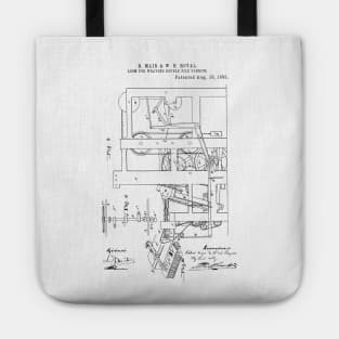 Loom for Weaving Vintage Patent Hand Drawing Tote