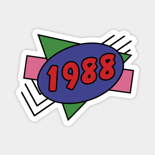 Year 1988 Retro 80s Graphic Magnet