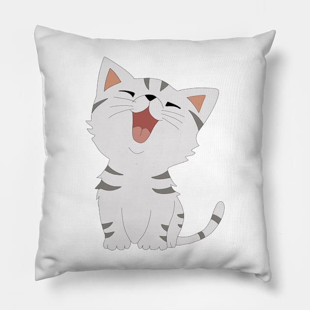 Cute Cat Pillow by Hartono88