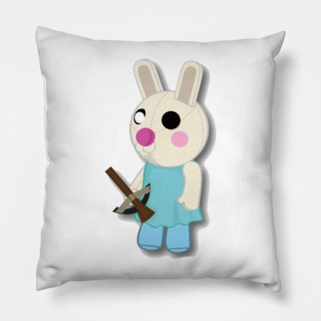 Piggy Roblox Bunny Roblox Roblox Characters Piggy Roblox Pillow Teepublic - roblox piggy bunny costume