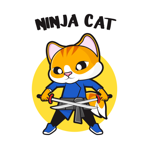 Ninja Cat Cats Gift Saying Cat Lover by Foxxy Merch