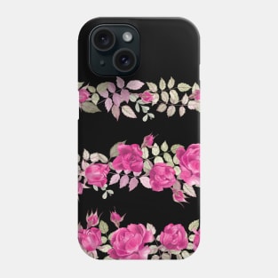 Floral garlands of pink roses Phone Case