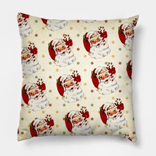 Vintage Santa Christmas Mask Pillow