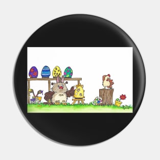 Funny Happy Easter Pin