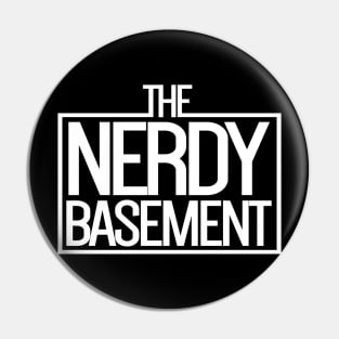 The Nerdy Basement Logo (White) Pin