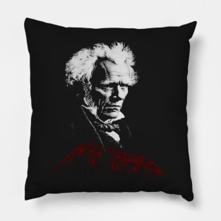 Arthur Schopenhauer Metal Silkscreen Pillow