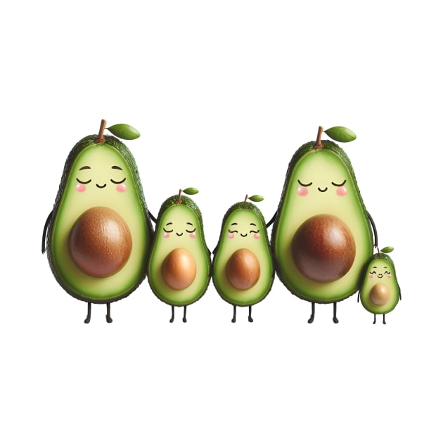 Avocado family by Ingridpd