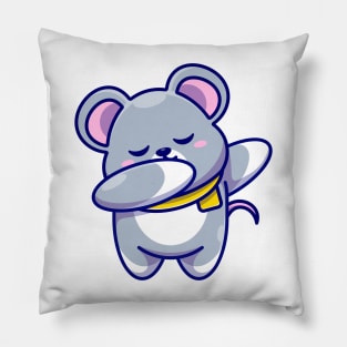 Cute baby mouse dabbing cartoon Pillow