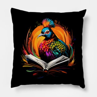 Pheasant Reads Book Pillow