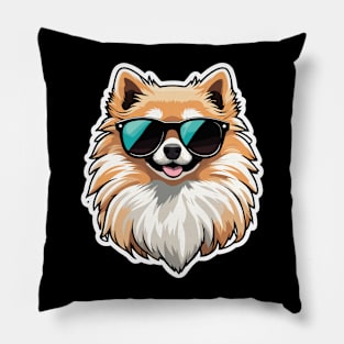 Pomeranian Christmas Drawing Pillow