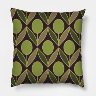 Olives - Mediterranean pattern Pillow