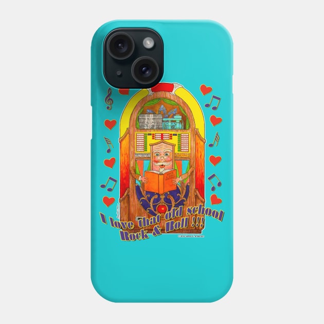 Old School Rock & Roll Phone Case by JEAndersonArt