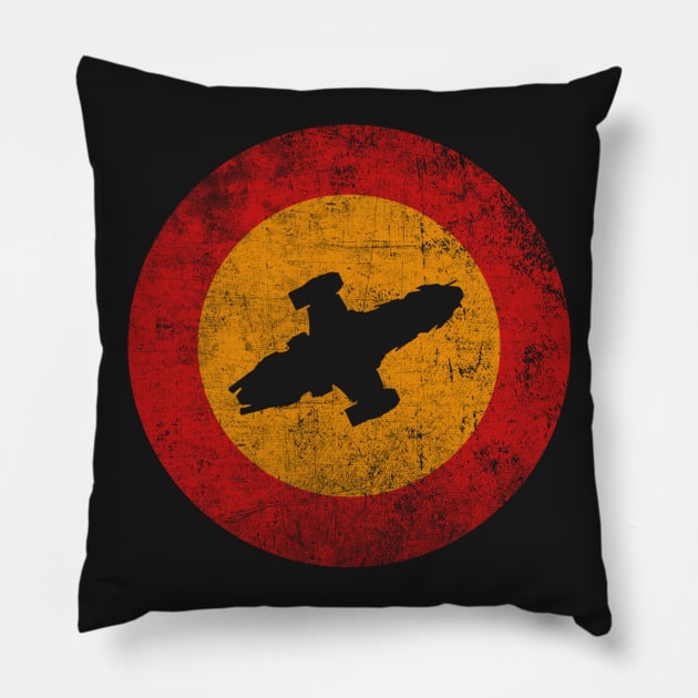 Firefly Serenity Ship Silhouette (Alternative Design) Pillow by Meta Nugget