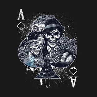 Ace Of Spades Gangsta Style Texas Holdem Poker T-Shirt