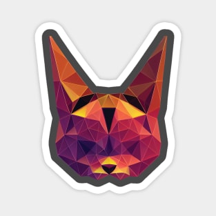 Polygon Head Cat Magnet