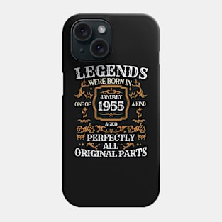 Legends Were Born In January 1955 Birthday Phone Case