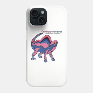 Omnisexuranosaurus - Omnisexual Pride Ouranosaurus W/Text Phone Case