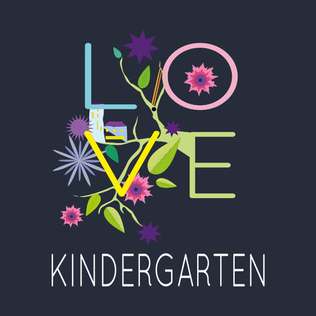 Love Kindergarten Teachers Fan Gift by klimentina