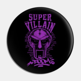 Villain MF Doom Purple Pin