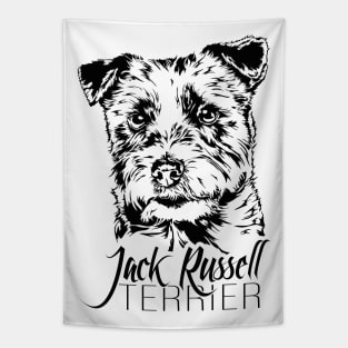 Funny Jack Russell Terrier dog portrait gift Tapestry