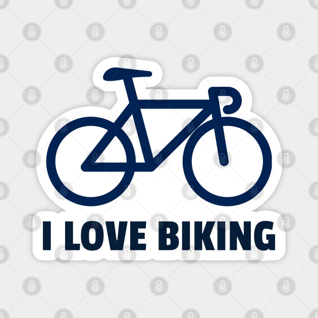 I Love Biking - Biker Gift Magnet by SpHu24