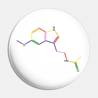 Melatonin Molecule Rainbow Chemistry Pin