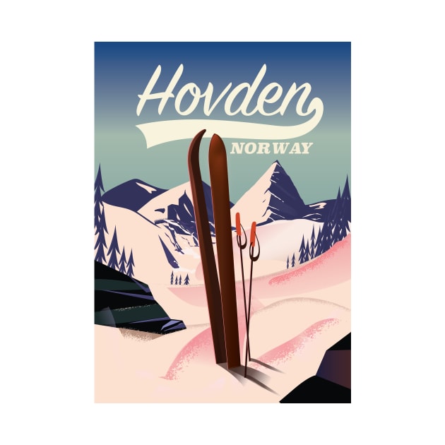 Hovden Norway ski poster. by nickemporium1