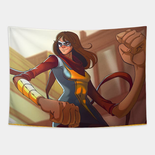 Ms Marvel Tapestry by The Artiel