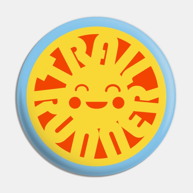 Trail Runner Sun Face Trail Running Ultra Runner Pin by PodDesignShop