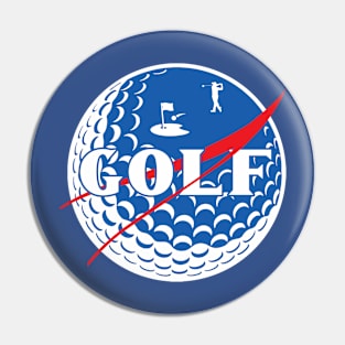 NASA Golf Parody Graphic Design Pin