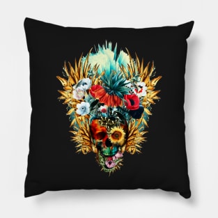 Floral Skull Vivid Pillow