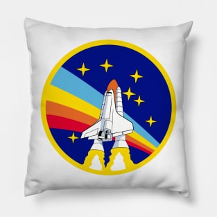 Vintage Shuttle Launch to the Stars Pillow