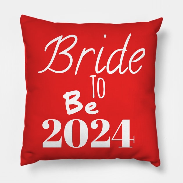 Bride to be 2024 Pillow by Spaceboyishere