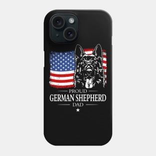 German Shepherd Dad American Flag patriotic dog Phone Case