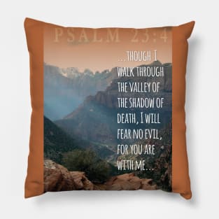 Though I walk through the valley I will fear no evil for You are with me. Psalm 23 Pillow