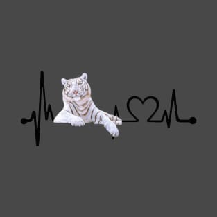 White Tiger Heartbeat Art Gift Tshirt Fridays For Future T-Shirt