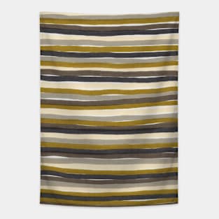 Brown and Green Striped Tapestry