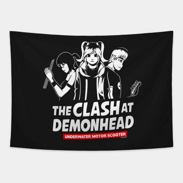 Clash At Demonhead Tapestry by wloem