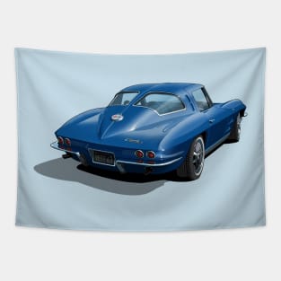 1963 Corvette in dark blue Tapestry