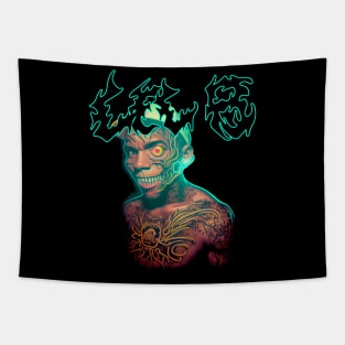 Lil B Deathcore Art | Edgy Music Fusion Tapestry