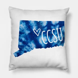 Tie Dye Central Connecticut State University Pillow