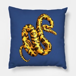 Yellow Snake Pillow