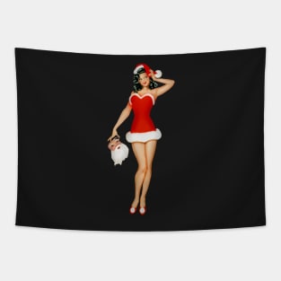 Pin Up-Christmas Red Tapestry