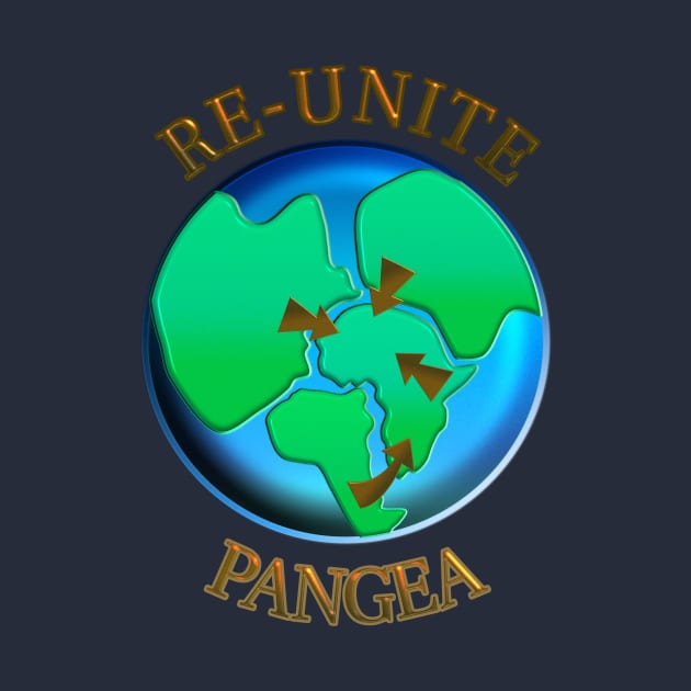 Re-unite Pangea Funny Geological World Map by kansaikate