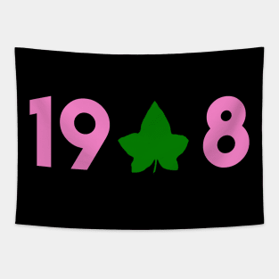 1908 AKA Pretty Girls Ivy Pearls Pink Green Phirst Pham Tapestry