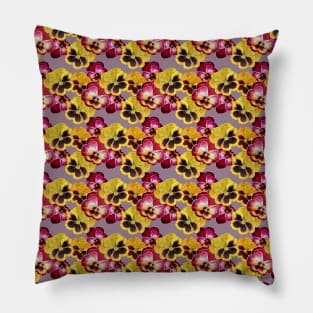 floral pattern. Watercolor pansy flowers. Gift Pillow