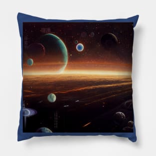 Interplanetary Spaceport Pillow