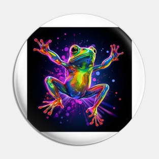 Frog Neon Art 2 Pin