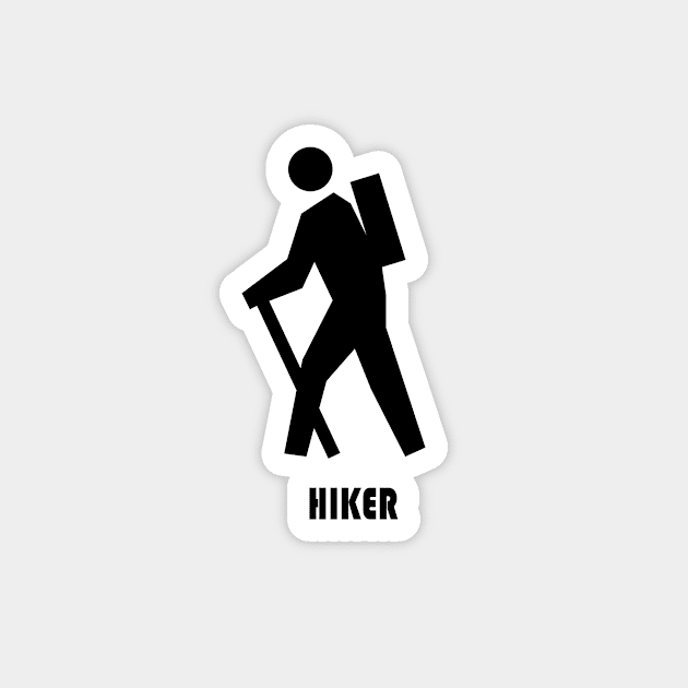 Hiker Logo Graphic Design T-Shirt Magnet by briankphoto