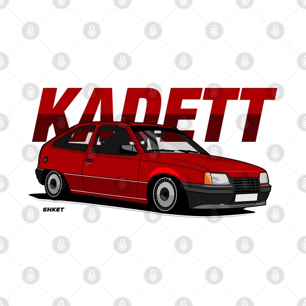 Red classic Kadett E by shketdesign